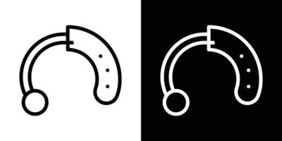 Hearing aid icons vectors set in stroke line style.. EPS10