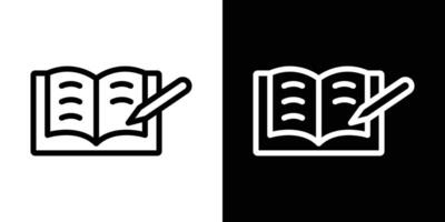 Homework icons vectors set in stroke line style.. EPS10