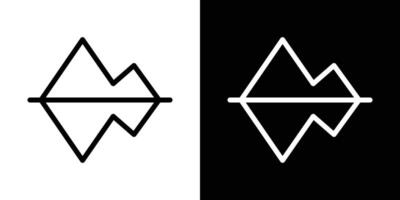 Iceberg icons vectors set in stroke line style.. EPS10