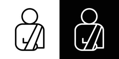 Injury icons vectors set in stroke line style.. EPS10