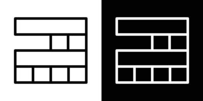 Jenga icons vectors set in stroke line style.. EPS10