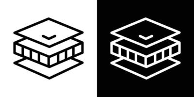 Insulation icons vectors set in stroke line style.. EPS10