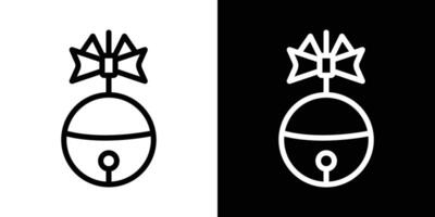 Jingle bell icons vectors set in stroke line style.. EPS10