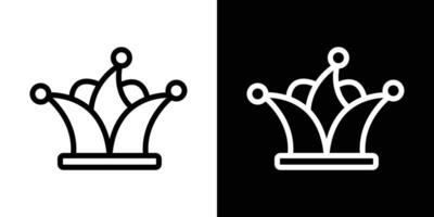 Joker hat icons vectors set in stroke line style.. EPS10
