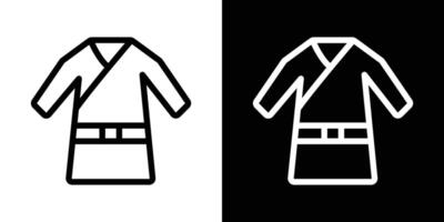 Kimono icons vectors set in stroke line style.. EPS10