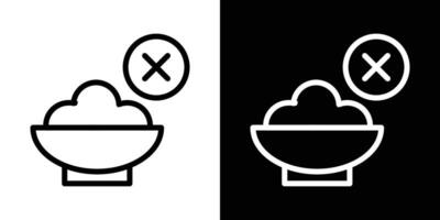 Lack of appetite icons vectors set in stroke line style.. EPS10