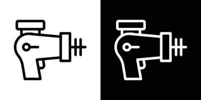 Laser gun icons vectors set in stroke line style.. EPS10