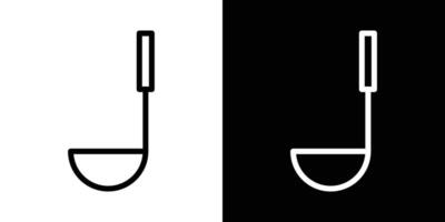 Ladle icons vectors set in stroke line style.. EPS10