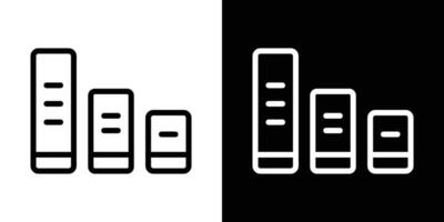 Library icons vectors set in stroke line style.. EPS10