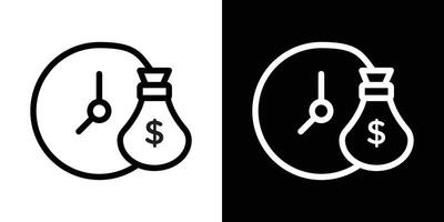 Long term investment icons vectors set in stroke line style.. EPS10