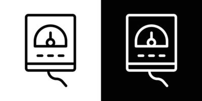 Meter icons vectors set in stroke line style.. EPS10