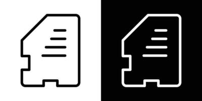 Memory card icons vectors set in stroke line style.. EPS10