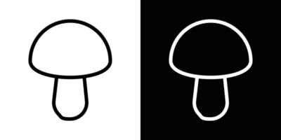 Mushroom icons vectors set in stroke line style.. EPS10