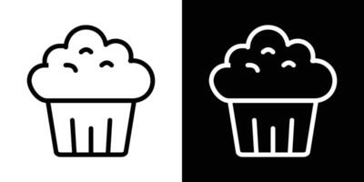 Muffin icons vectors set in stroke line style.. EPS10