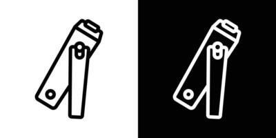 Nail clippers icons vectors set in stroke line style.. EPS10
