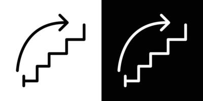 Next steps icons vectors set in stroke line style.. EPS10