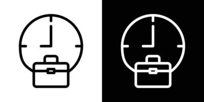 Office time icons vectors set in stroke line style.. EPS10