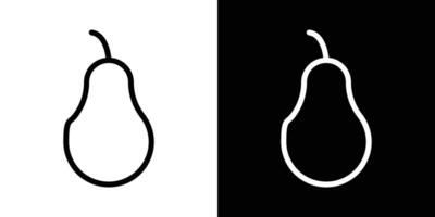 Pear icons vectors set in stroke line style.. EPS10