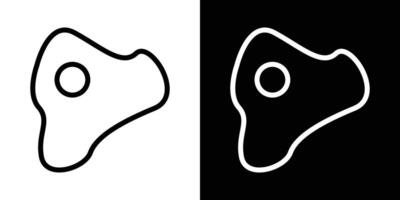 Omelet icons vectors set in stroke line style.. EPS10