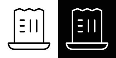 Paper receipt icons vectors set in stroke line style.. EPS10