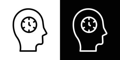 Patience icons vectors set in stroke line style.. EPS10