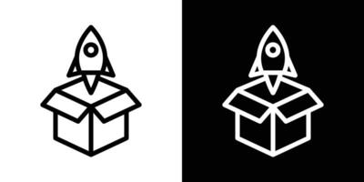 Product release icons set in stroke line style.. EPS10 vector