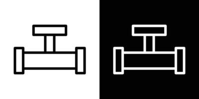 Pipe valve icons vectors set in stroke line style.. EPS10