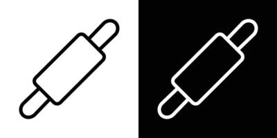 Rolling pin icons vectors set in stroke line style.. EPS10