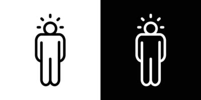 Self confidence icons vectors set in stroke line style.. EPS10