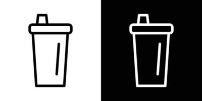 Protein shake icons vectors set in stroke line style.. EPS10