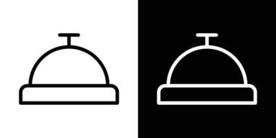 Reception bell icons vectors set in stroke line style.. EPS10