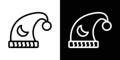 Sleeping hat icons vectors set in stroke line style.. EPS10