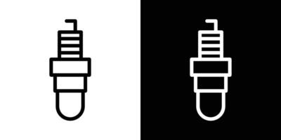 Spark plug icons vectors set in stroke line style.. EPS10