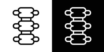 Spinal column icons vectors set in stroke line style.. EPS10