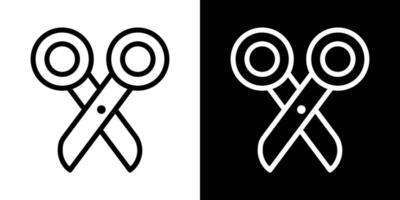 Scissors icons vectors set in stroke line style.. EPS10