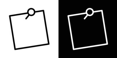 Sticky note icons vectors set in stroke line style.. EPS10