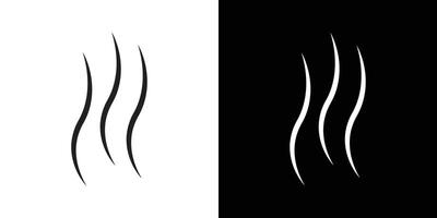 Smoke steam silhouette icons vectors set in stroke line style.. EPS10