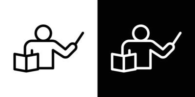 Teaching icons vectors set in stroke line style.. EPS10