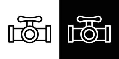 Valve icons vectors set in stroke line style.. EPS10