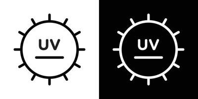 UV icons vectors set in stroke line style.. EPS10