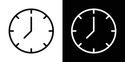 Time icons vectors set in stroke line style.. EPS10