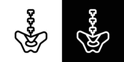 Pelvic area icons vectors set in stroke line style.. EPS10
