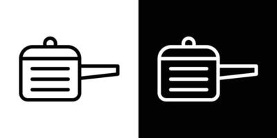 Pressure cooker icons vectors set in stroke line style.. EPS10