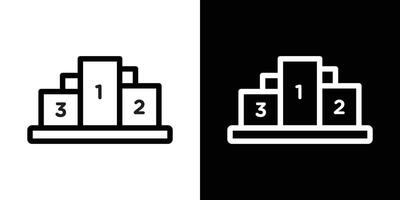 Podium icons vectors set in stroke line style.. EPS10