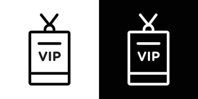 VIP neck tag icons vectors set in stroke line style.. EPS10