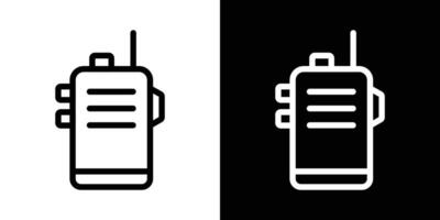 Walkie talkie icons vectors set in stroke line style.. EPS10
