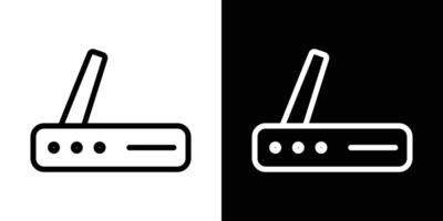 Wifi modem icons vectors set in stroke line style.. EPS10