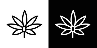 Weed icons vectors set in stroke line style.. EPS10