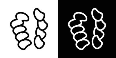 Pasta icons vectors set in stroke line style.. EPS10