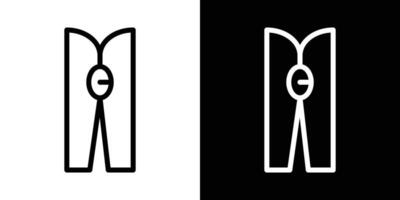 Peg icons vectors set in stroke line style.. EPS10